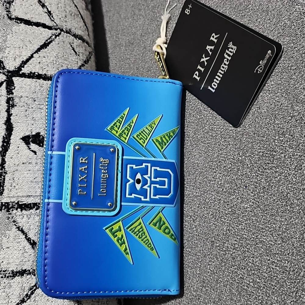 Loungefly x Pixar Monsters University Blue Zip Wallet. Tags removed -never used - Picture 5 of 8